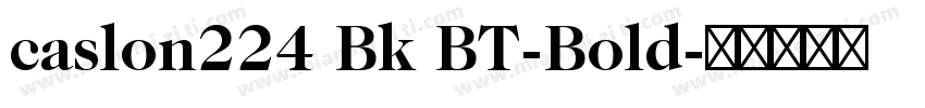 caslon224 Bk BT-Bold字体转换